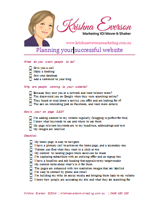 Your Plan Your Website Checklist